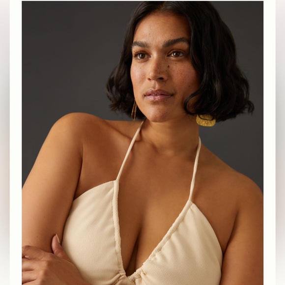 By Anthropologie U-Neck Halter Ruched Dress - Picture 3 of 10